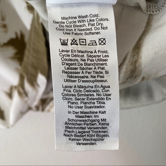 DKNY Tropical Tunic Top Swim Cover Up Ruched Sleeves Women’s Extra Large - Picture 11 of 14